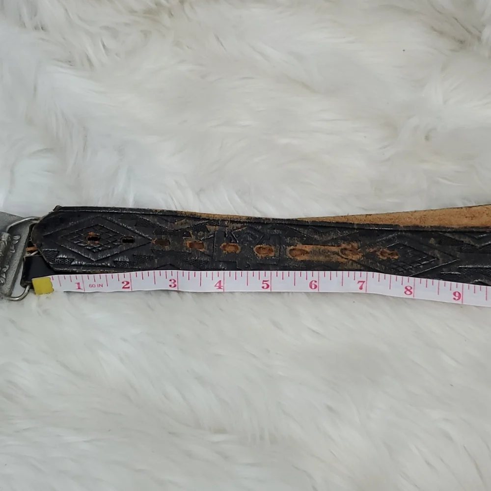Vintage 1984 belt+ buckle Bergamot Brass Works inc